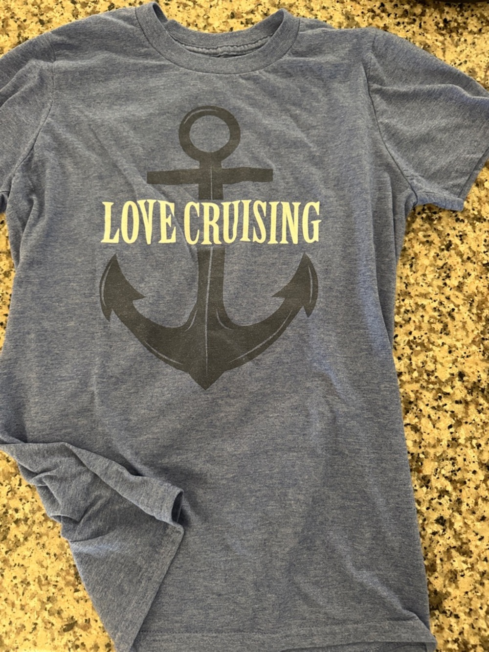 Love Cruising Anchor Graphic Tee - Blue
